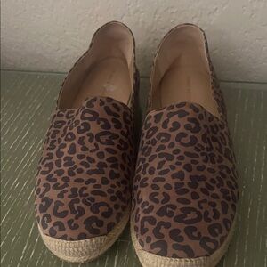 Stuart Weitzman Leopard-Print Espadrille Flats - Brown/Black